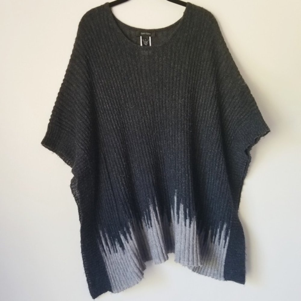 Karen Kane | Wool Blend Cozy Gray Poncho